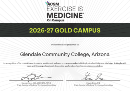 Exercise Is Medicine (EIM) 2026-27 certificate awarded to GCC