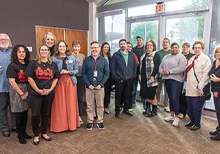 GCC faculty and staff receiving Gaucho Globe awards 
